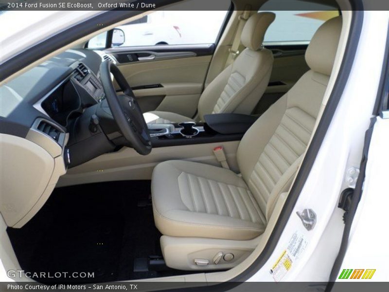 Oxford White / Dune 2014 Ford Fusion SE EcoBoost