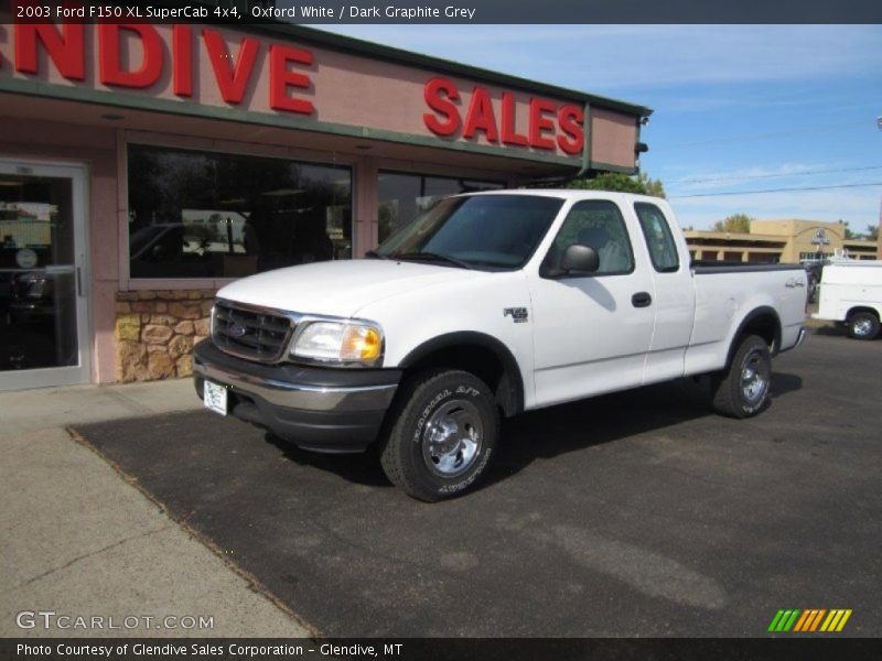 Oxford White / Dark Graphite Grey 2003 Ford F150 XL SuperCab 4x4