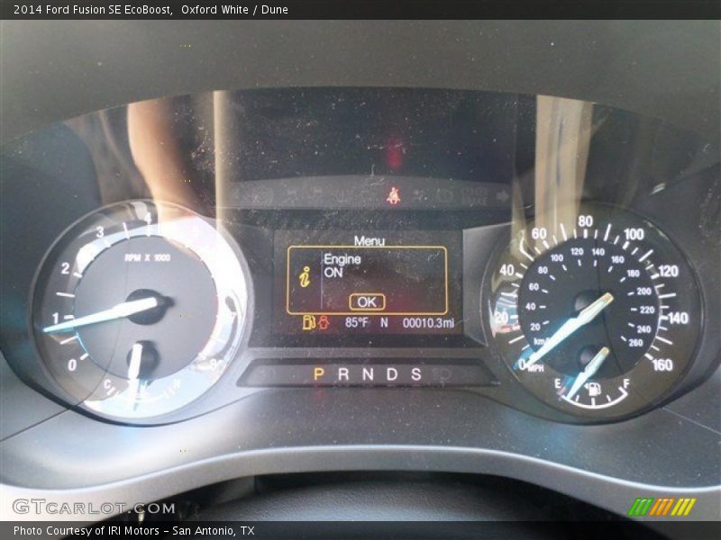 Oxford White / Dune 2014 Ford Fusion SE EcoBoost
