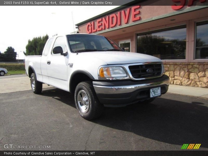 Oxford White / Dark Graphite Grey 2003 Ford F150 XL SuperCab 4x4