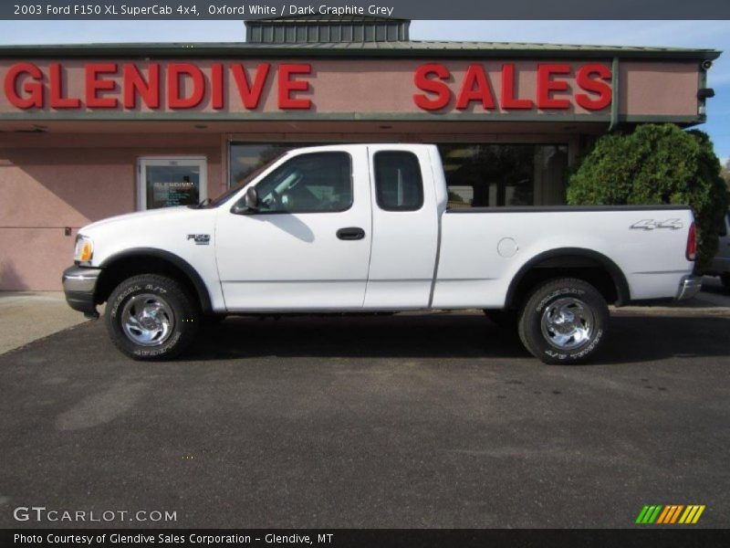 Oxford White / Dark Graphite Grey 2003 Ford F150 XL SuperCab 4x4