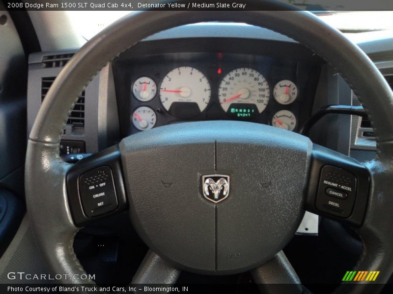 Detonator Yellow / Medium Slate Gray 2008 Dodge Ram 1500 SLT Quad Cab 4x4