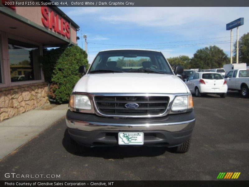 Oxford White / Dark Graphite Grey 2003 Ford F150 XL SuperCab 4x4