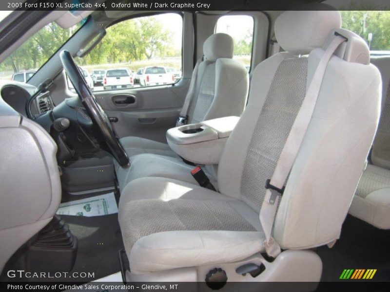 Oxford White / Dark Graphite Grey 2003 Ford F150 XL SuperCab 4x4