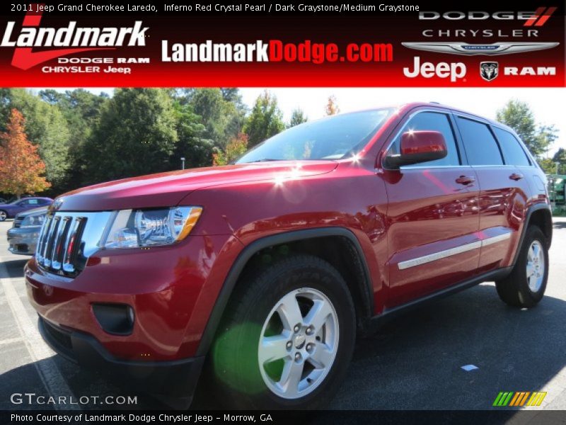 Inferno Red Crystal Pearl / Dark Graystone/Medium Graystone 2011 Jeep Grand Cherokee Laredo