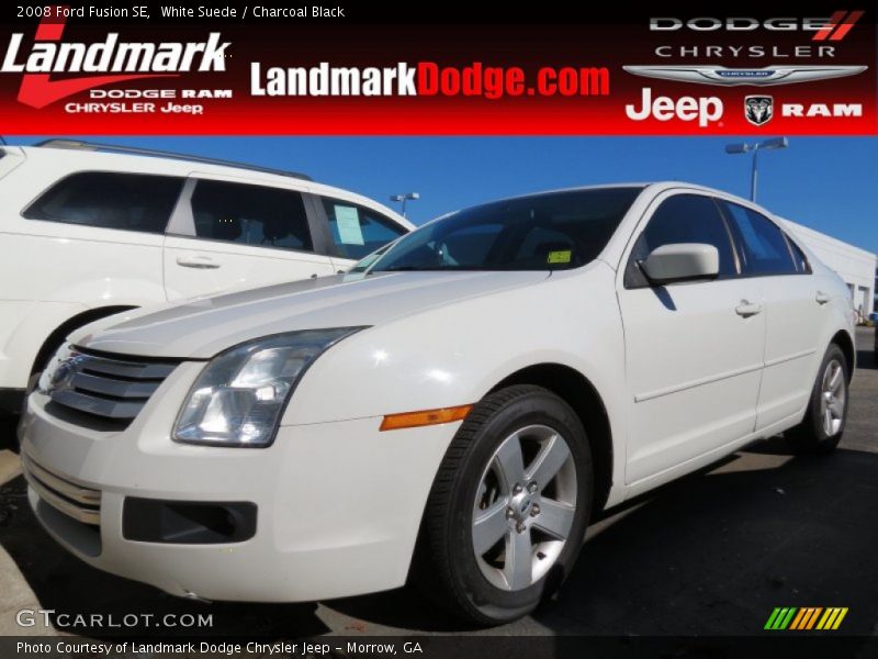 White Suede / Charcoal Black 2008 Ford Fusion SE