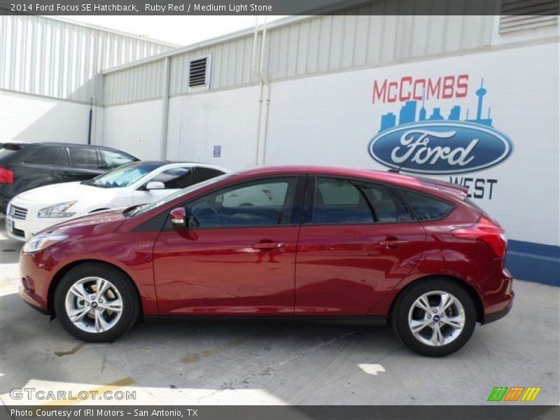 Ruby Red / Medium Light Stone 2014 Ford Focus SE Hatchback
