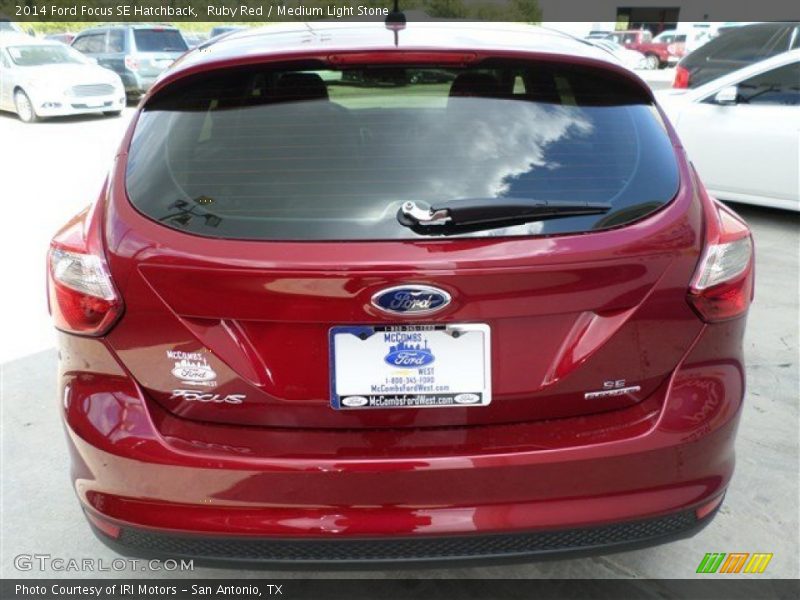Ruby Red / Medium Light Stone 2014 Ford Focus SE Hatchback