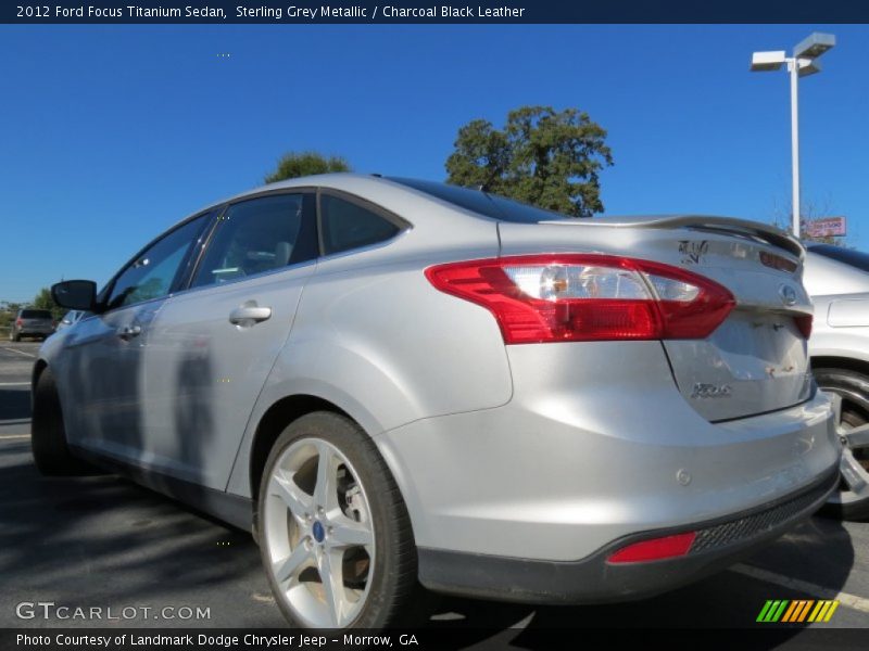 Sterling Grey Metallic / Charcoal Black Leather 2012 Ford Focus Titanium Sedan