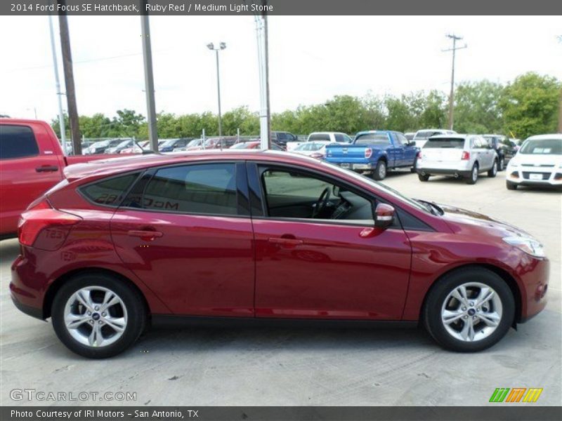 Ruby Red / Medium Light Stone 2014 Ford Focus SE Hatchback