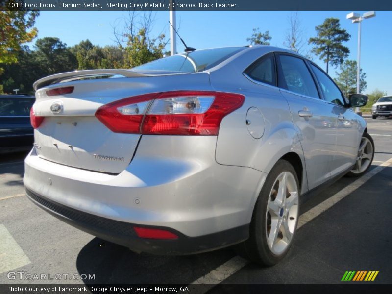 Sterling Grey Metallic / Charcoal Black Leather 2012 Ford Focus Titanium Sedan