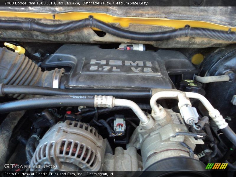 Detonator Yellow / Medium Slate Gray 2008 Dodge Ram 1500 SLT Quad Cab 4x4