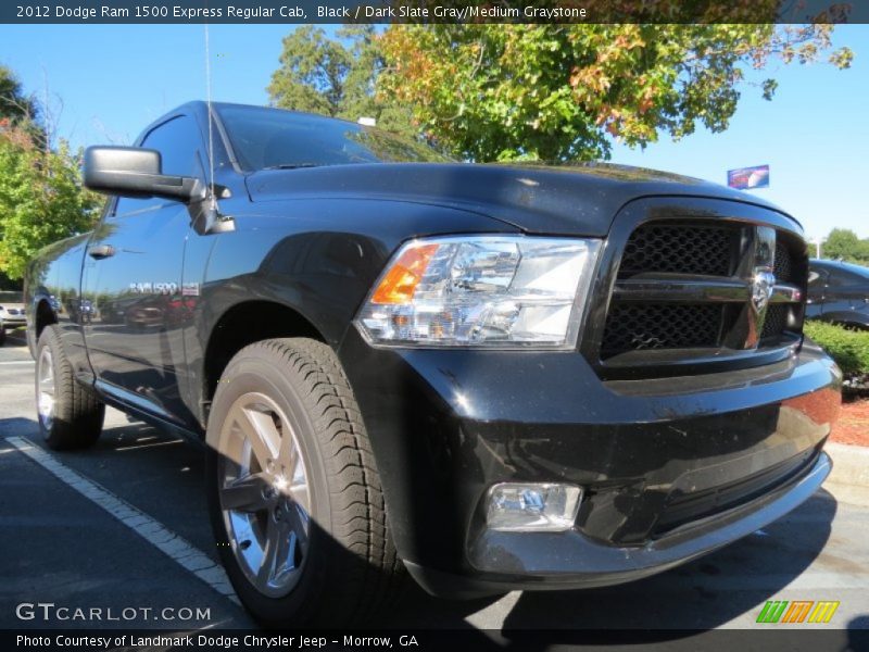 Black / Dark Slate Gray/Medium Graystone 2012 Dodge Ram 1500 Express Regular Cab