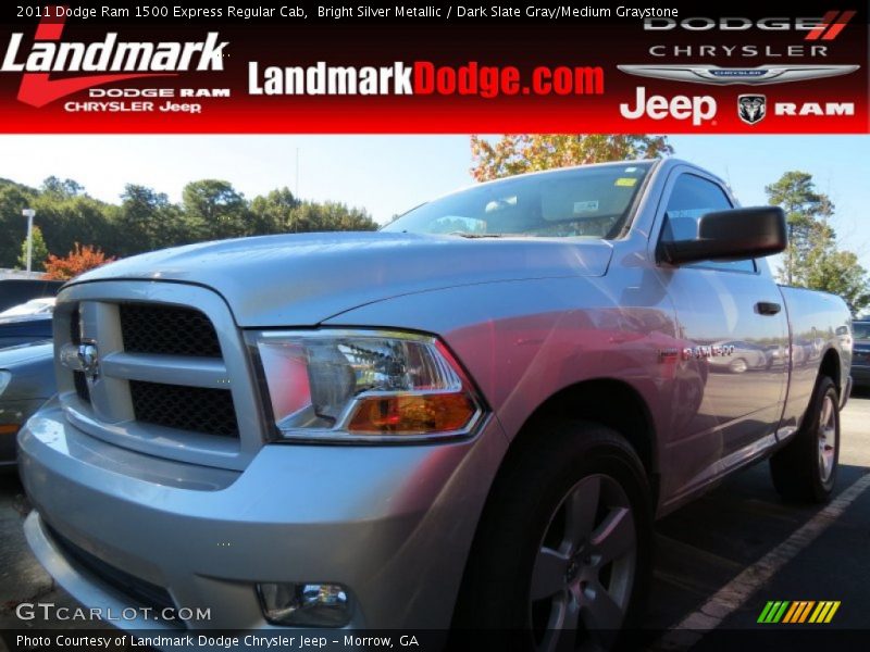 Bright Silver Metallic / Dark Slate Gray/Medium Graystone 2011 Dodge Ram 1500 Express Regular Cab