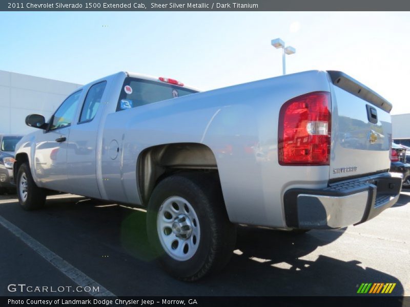 Sheer Silver Metallic / Dark Titanium 2011 Chevrolet Silverado 1500 Extended Cab