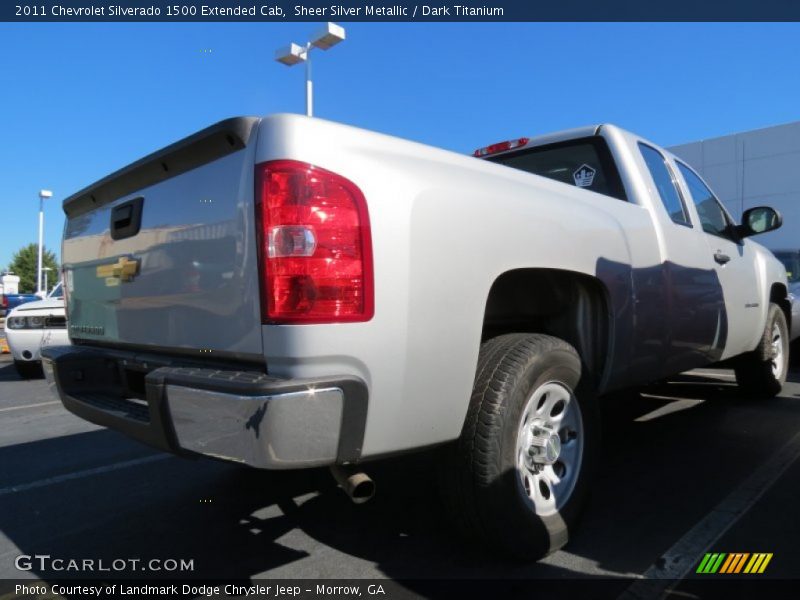 Sheer Silver Metallic / Dark Titanium 2011 Chevrolet Silverado 1500 Extended Cab