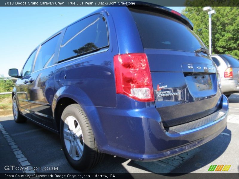 True Blue Pearl / Black/Light Graystone 2013 Dodge Grand Caravan Crew