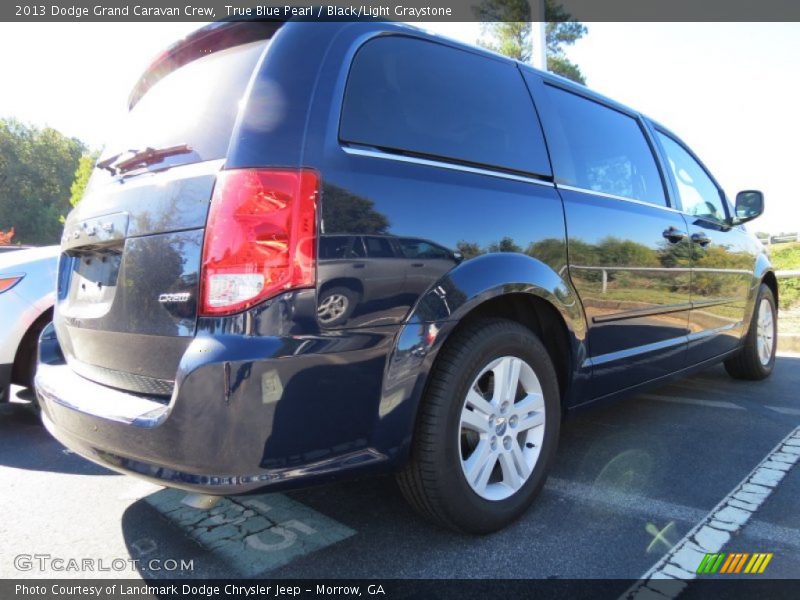 True Blue Pearl / Black/Light Graystone 2013 Dodge Grand Caravan Crew