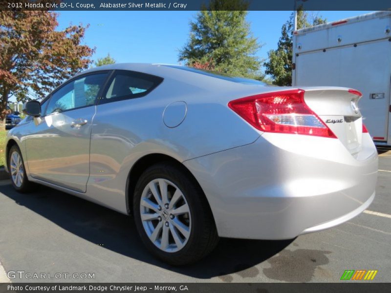 Alabaster Silver Metallic / Gray 2012 Honda Civic EX-L Coupe