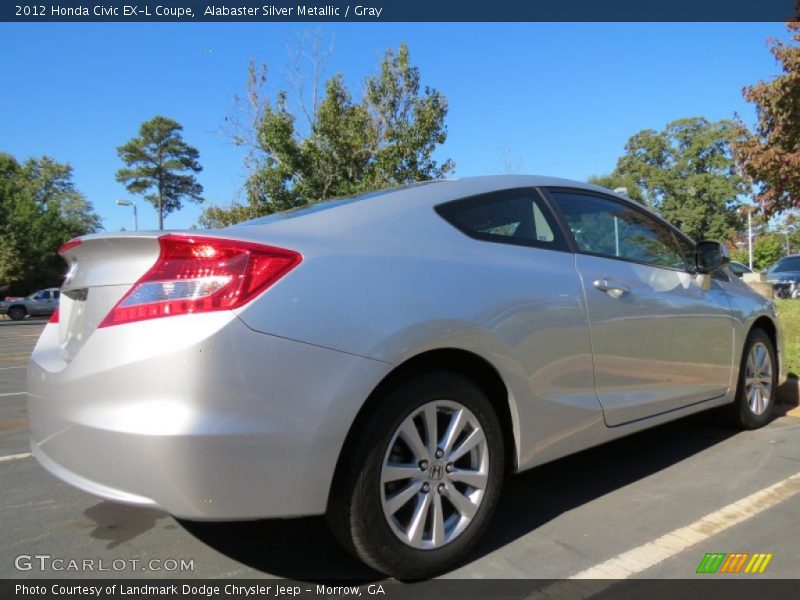 Alabaster Silver Metallic / Gray 2012 Honda Civic EX-L Coupe