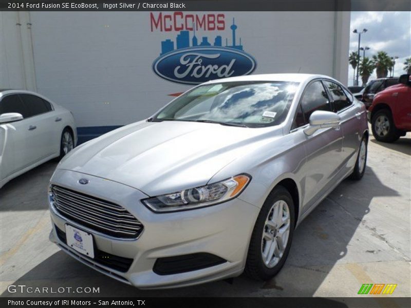 Ingot Silver / Charcoal Black 2014 Ford Fusion SE EcoBoost