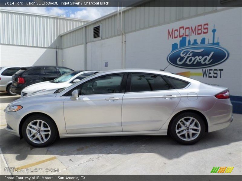 Ingot Silver / Charcoal Black 2014 Ford Fusion SE EcoBoost