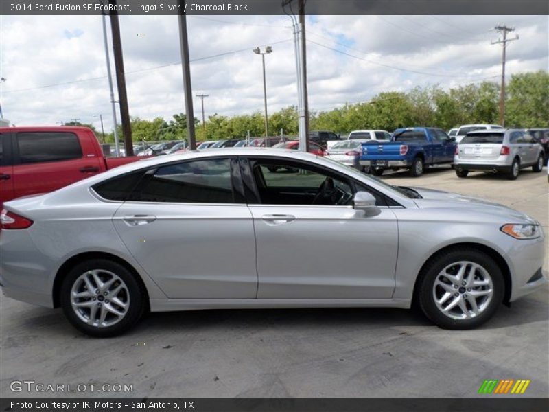 Ingot Silver / Charcoal Black 2014 Ford Fusion SE EcoBoost