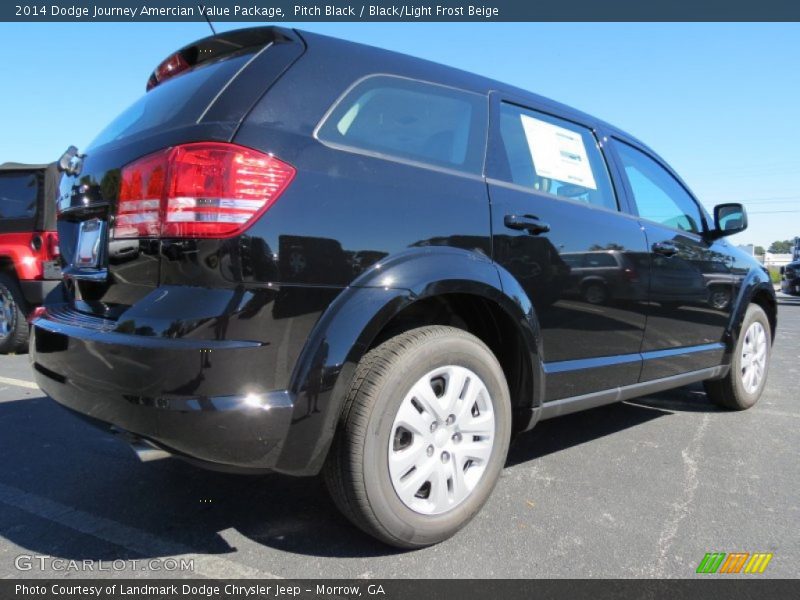 Pitch Black / Black/Light Frost Beige 2014 Dodge Journey Amercian Value Package