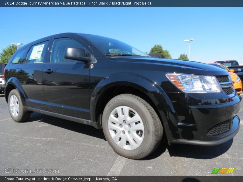 Pitch Black / Black/Light Frost Beige 2014 Dodge Journey Amercian Value Package