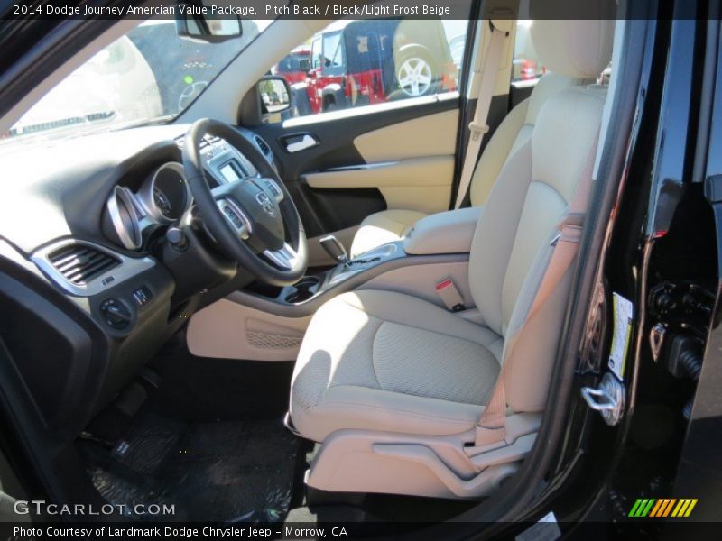 Pitch Black / Black/Light Frost Beige 2014 Dodge Journey Amercian Value Package