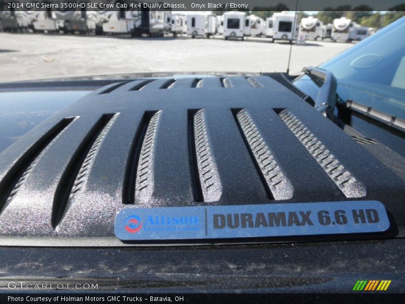 Onyx Black / Ebony 2014 GMC Sierra 3500HD SLE Crew Cab 4x4 Dually Chassis