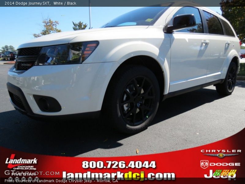 White / Black 2014 Dodge Journey SXT