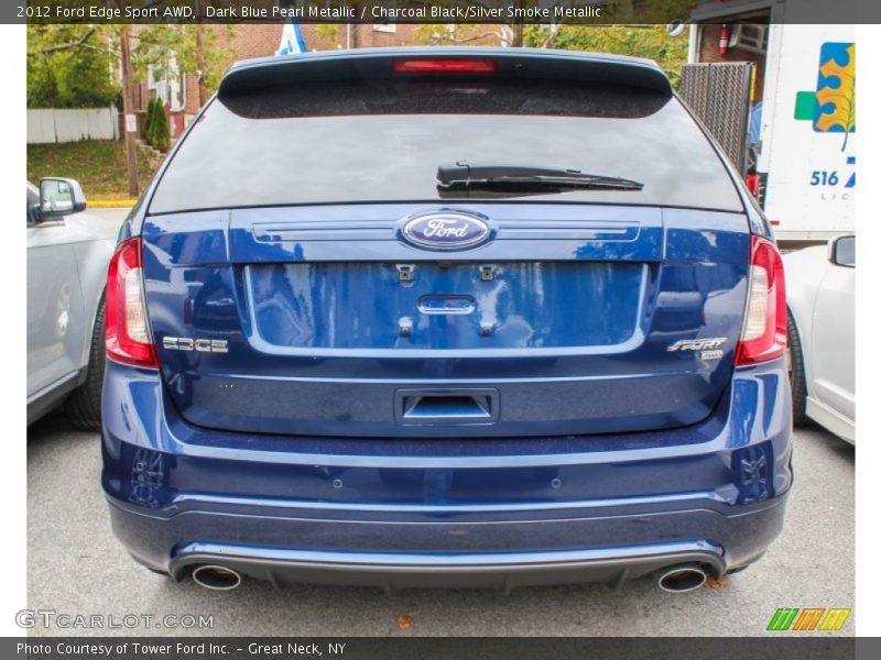 Dark Blue Pearl Metallic / Charcoal Black/Silver Smoke Metallic 2012 Ford Edge Sport AWD