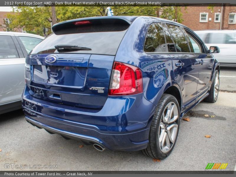 Dark Blue Pearl Metallic / Charcoal Black/Silver Smoke Metallic 2012 Ford Edge Sport AWD