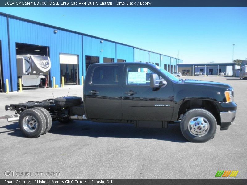 Onyx Black / Ebony 2014 GMC Sierra 3500HD SLE Crew Cab 4x4 Dually Chassis