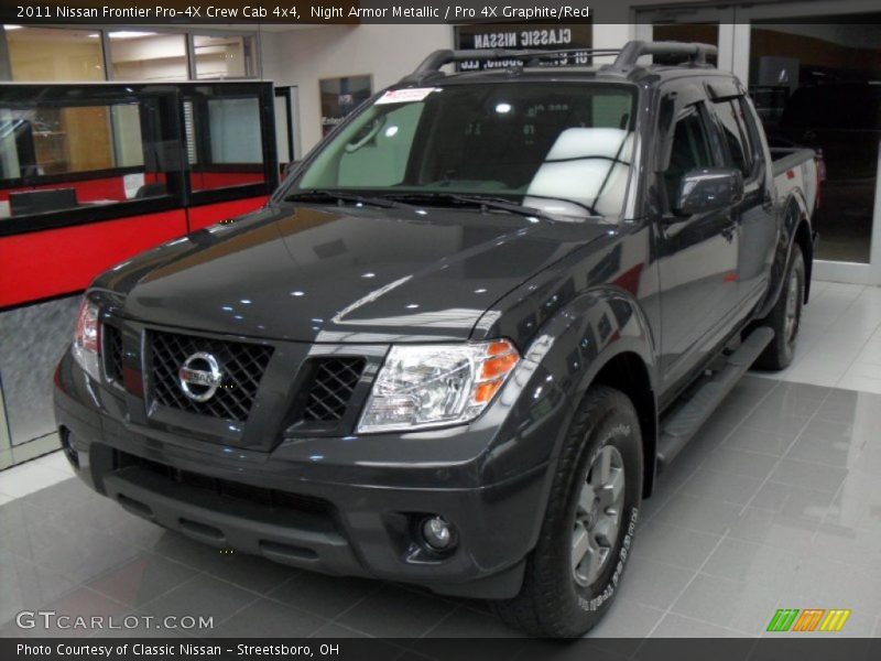 Night Armor Metallic / Pro 4X Graphite/Red 2011 Nissan Frontier Pro-4X Crew Cab 4x4