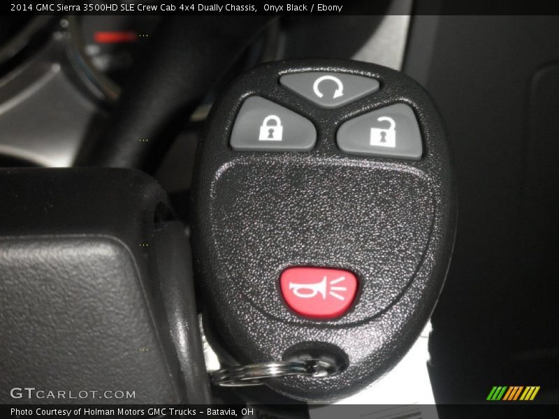 Onyx Black / Ebony 2014 GMC Sierra 3500HD SLE Crew Cab 4x4 Dually Chassis