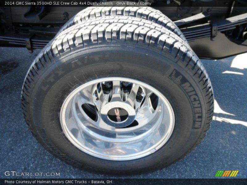 Onyx Black / Ebony 2014 GMC Sierra 3500HD SLE Crew Cab 4x4 Dually Chassis