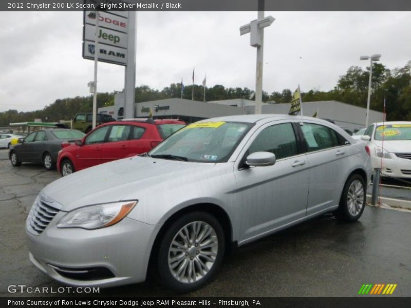 Bright Silver Metallic / Black 2012 Chrysler 200 LX Sedan