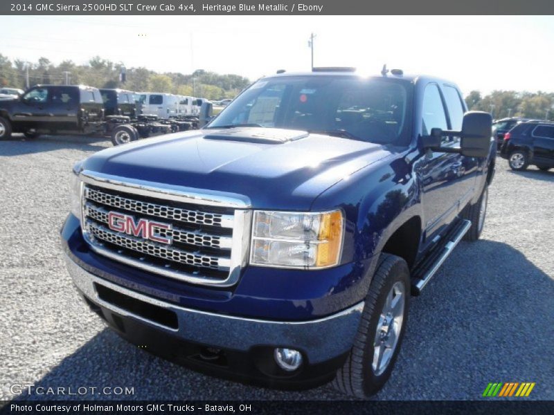 Heritage Blue Metallic / Ebony 2014 GMC Sierra 2500HD SLT Crew Cab 4x4