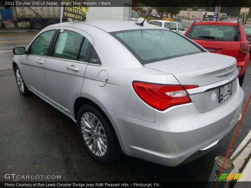 Bright Silver Metallic / Black 2012 Chrysler 200 LX Sedan