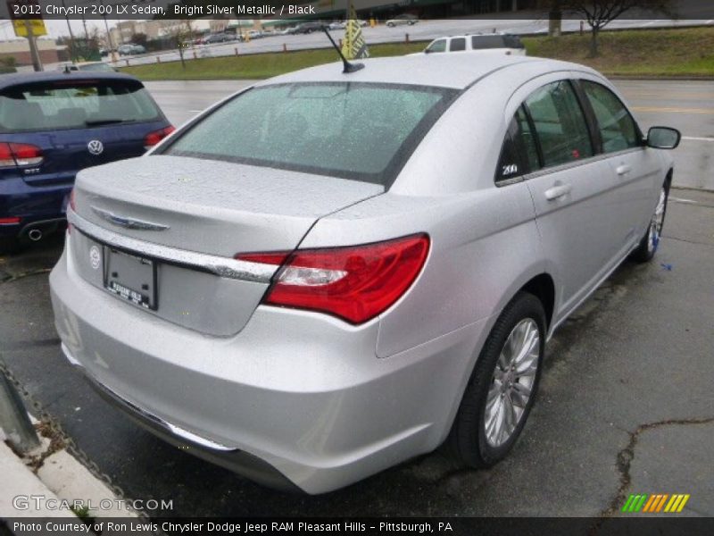 Bright Silver Metallic / Black 2012 Chrysler 200 LX Sedan