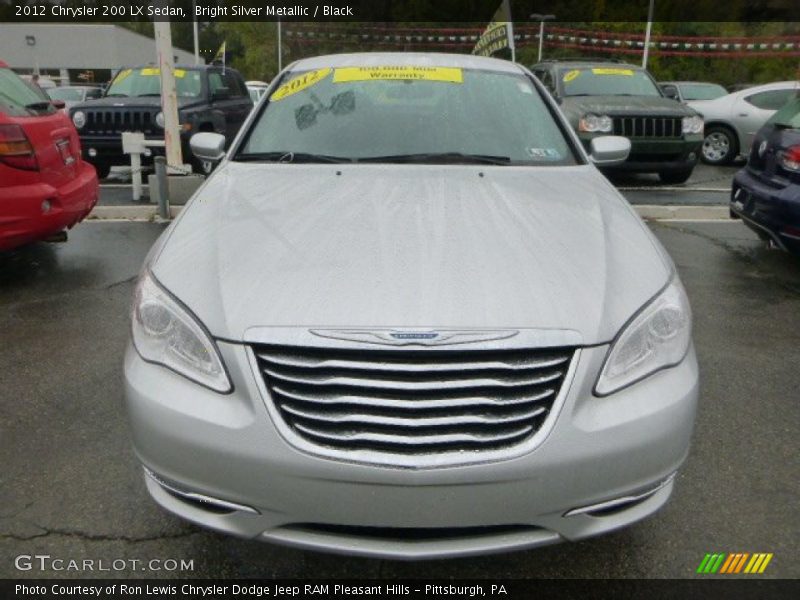 Bright Silver Metallic / Black 2012 Chrysler 200 LX Sedan