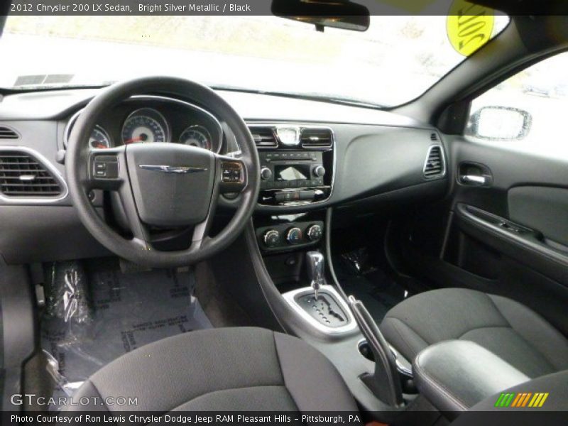 Bright Silver Metallic / Black 2012 Chrysler 200 LX Sedan