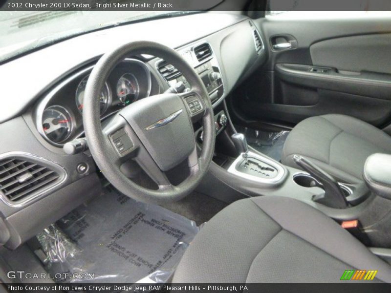 Bright Silver Metallic / Black 2012 Chrysler 200 LX Sedan