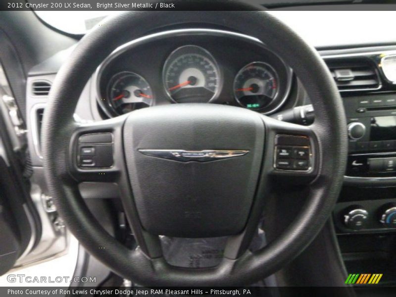 Bright Silver Metallic / Black 2012 Chrysler 200 LX Sedan
