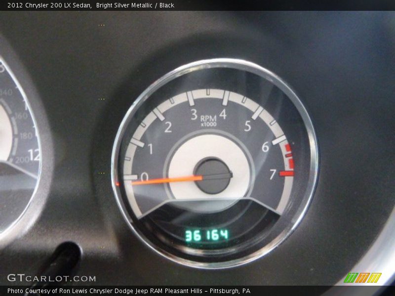 Bright Silver Metallic / Black 2012 Chrysler 200 LX Sedan