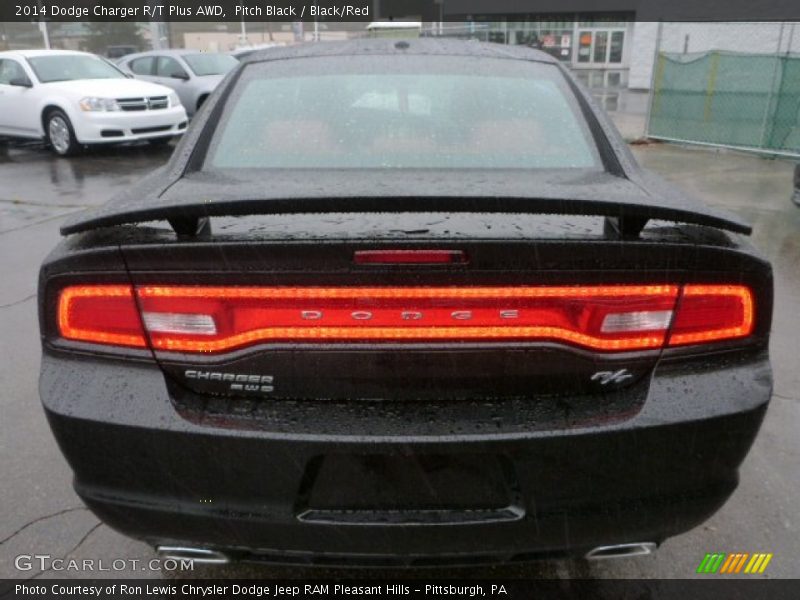 Pitch Black / Black/Red 2014 Dodge Charger R/T Plus AWD