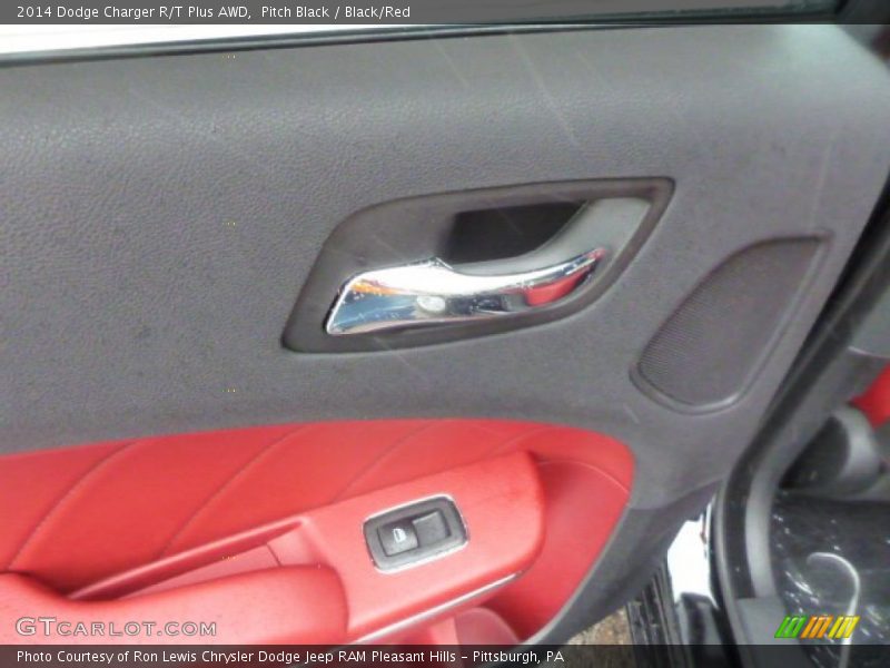 Pitch Black / Black/Red 2014 Dodge Charger R/T Plus AWD