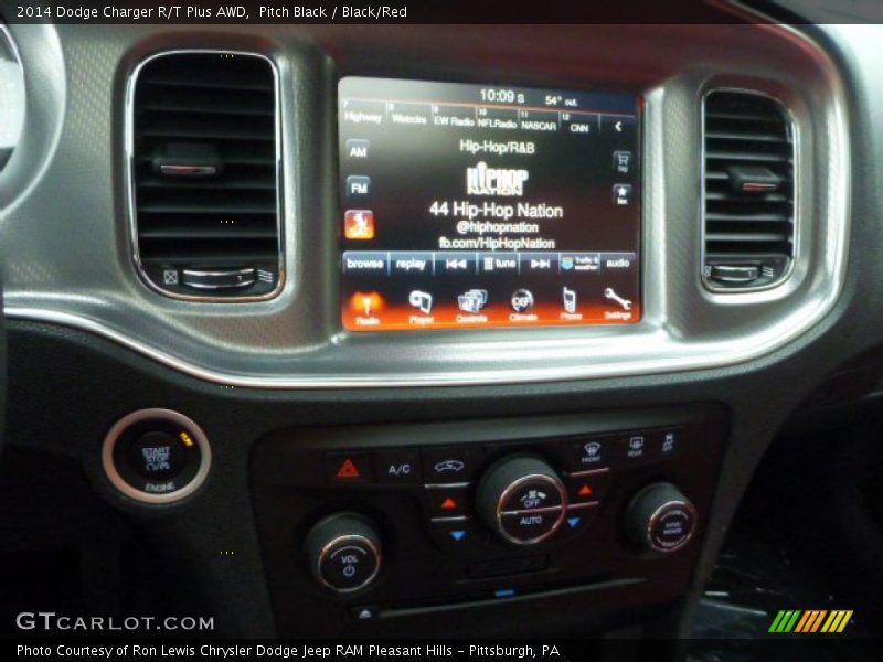 Pitch Black / Black/Red 2014 Dodge Charger R/T Plus AWD